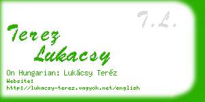 terez lukacsy business card